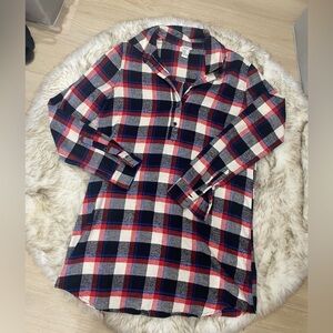 Forever 21 Plaid Black/Red/White Tunic Dress